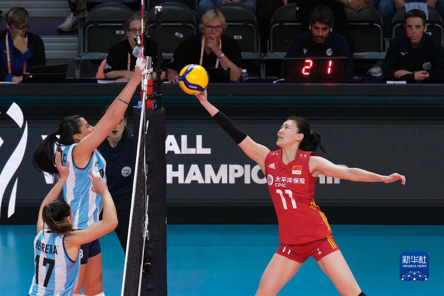 （體育）（9）排球&mdash;&mdash;女排世錦賽：中國勝阿根廷