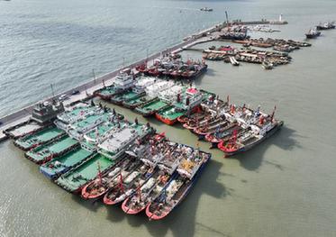 臺風(fēng)&ldquo;梅花&rdquo;逼近 船只進(jìn)港避風(fēng)