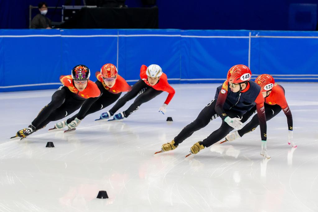 短道速滑&mdash;&mdash;世錦賽：中國隊進(jìn)行賽前訓練