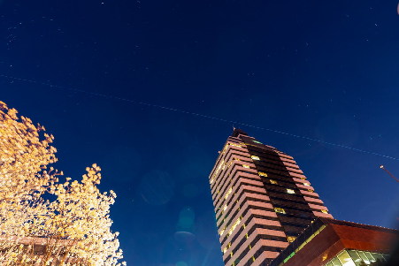 中國空間站過(guò)境北京上空