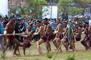 柬埔寨舉行宋干節慶?；顒?dòng)