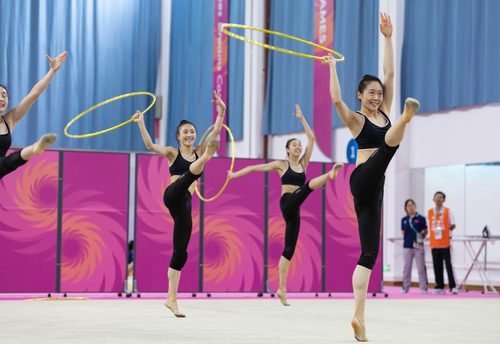 新華全媒+丨成都大運會(huì )選手訓練備賽忙