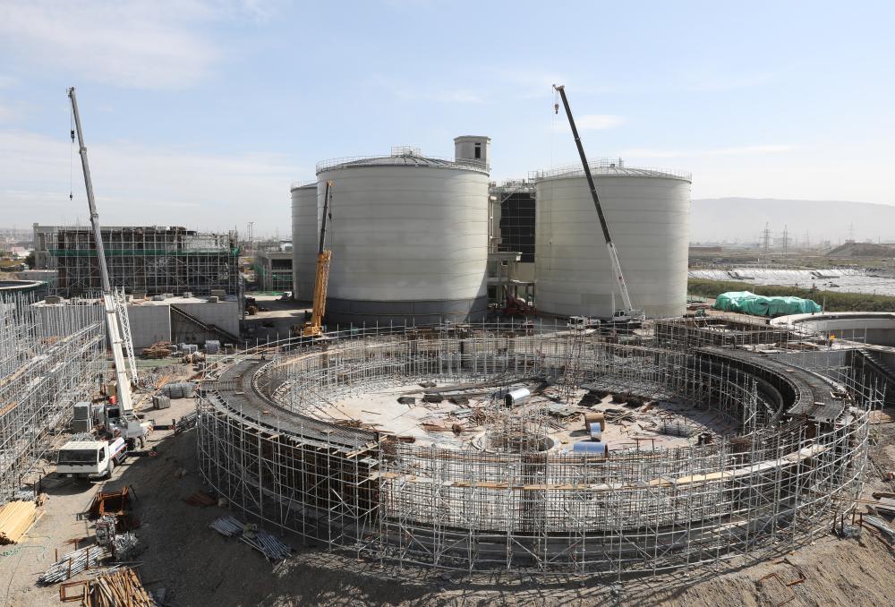 建設中的蒙古國烏蘭巴托中央污水處理廠(chǎng)