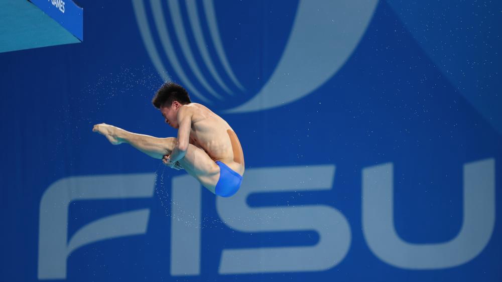 成都大運會(huì )｜跳水&mdash;&mdash;男子跳臺：黃子淦、楊凌分獲冠亞軍